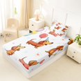 thumbnail image 4 of Homewish Dachshund Animal Twin Sheets,Colorful Balloon Heart Bedding,3-Piece,1 Fitted Sheet and 1 Pillowcase, 4 of 6