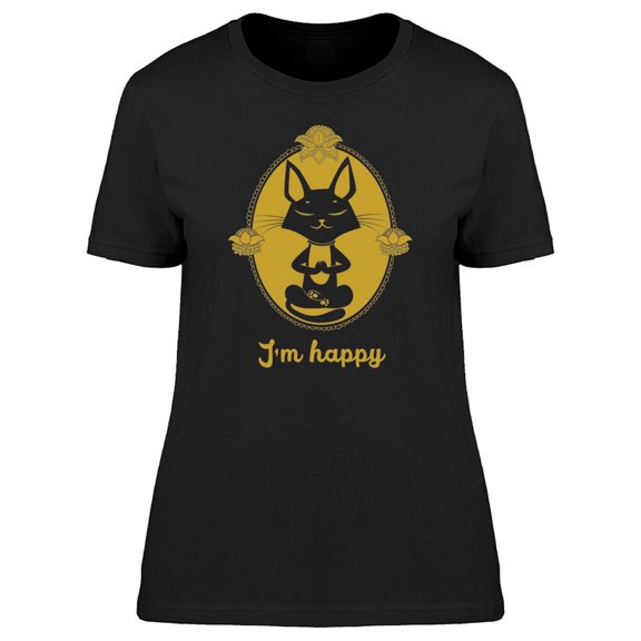 Im Happy Yoga Cat Tee Women's -Image by Shutterstock