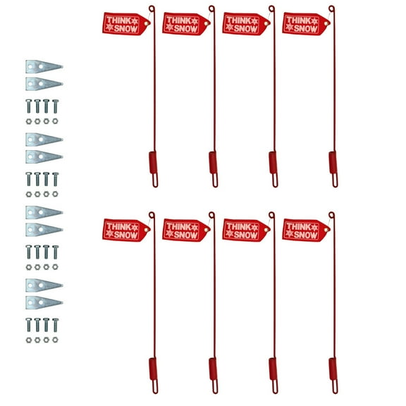 RAParts (4) 24" SNOW PLOW BLADE MARKER GUIDES w/ Flags for Western 59700 410007 SNP7900