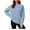 Blue, variant on Lmnyox Women's Athletic Sweatshirts Casual Basic Long Sleeve Crew Neck Workout Pullover Solid Color Sport Shirts