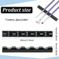 thumbnail image 2 of 14Pcs 7 Colors Nail Art Pen Holder 3x0.4x0.35inch Acrylic Nail Art Brush Pen Holder Stand Painting Pen Brush Organizer for Nail Art Brush Drawing Pens, 2 of 6