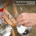 thumbnail image 3 of Camping Hanging Storage Mesh Bag with Metal Rack - Portable Foldable PVC Outdoor Tableside Organizer, Camping Equipment & Trash Bag Holder for Picnic BBQ, 3 of 7