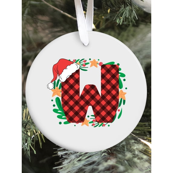 Family Initial Christmas Decor Ornaments for Xmas Tree - Xmas Funny Gift for Christmas Party