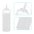 thumbnail image 3 of Leak-Free Set of 2 Durable Clear Food Dispenser Squeeze Squirt Bottle Griddle Accessory with Cap for Sauces, Oil, Condiments, 3 of 5