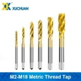 thumbnail image 2 of Vis en Acier HSS M2-M18 Enduit de Titane Filetage Métrique Ensemble Vis HSS Outils à Main 1 Pce M8x0.75, 2 of 6