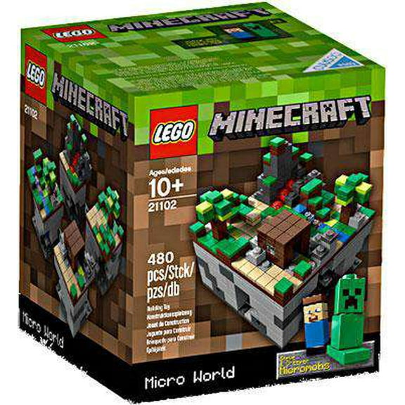 Pre-Owned LEGO CUUSOO Minecraft Micro World: The First Night 21102 Steve Creeper Build Toy
