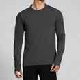 thumbnail image 2 of UVEASISHA Long Sleeve Workout Shirts for Men Colorblock Sun Protection T-Shirt Stretchy Casual Crewneck Athletic Tops Muscle Fitness Tee with Thumbholes Sales Today Black XXL, 2 of 8