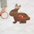 thumbnail image 2 of ARTEA Bunny Shaped Wood Chopping Board Bunny Cutting Board Cheese Board Fruit Serving Plate, 2 of 7