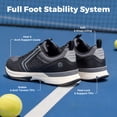 thumbnail image 5 of FitVille Tennis and Pickleball Sneakers Wide Toe Box and Arch Support Indoor Outdoor Men's Athletic Shoes Black Size 14 X-Wide, 5 of 7