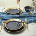 thumbnail image 4 of Stone Lain Florian Modern Porcelain Dish Set, 32-Piece Dishes for 8, Gold and Navy, 4 of 6