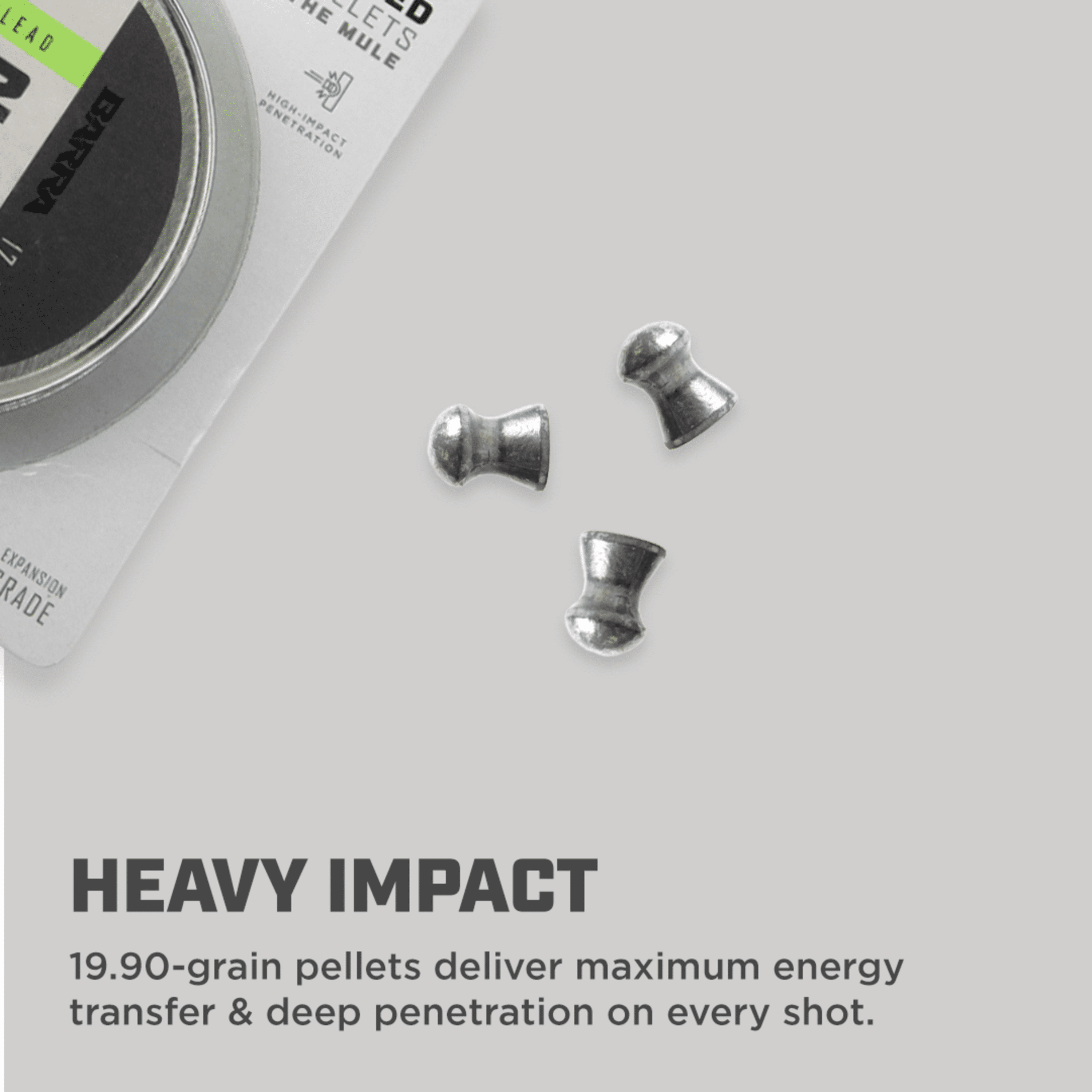 Barra Mule Heavy Dome 17.44 Grain .22 Caliber Pellets 250 Count