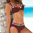 thumbnail image 2 of Babysbule Swimsuits for Women Women's Color Matching Gradient Split Swimsuit Beachwear Set, 2 of 9