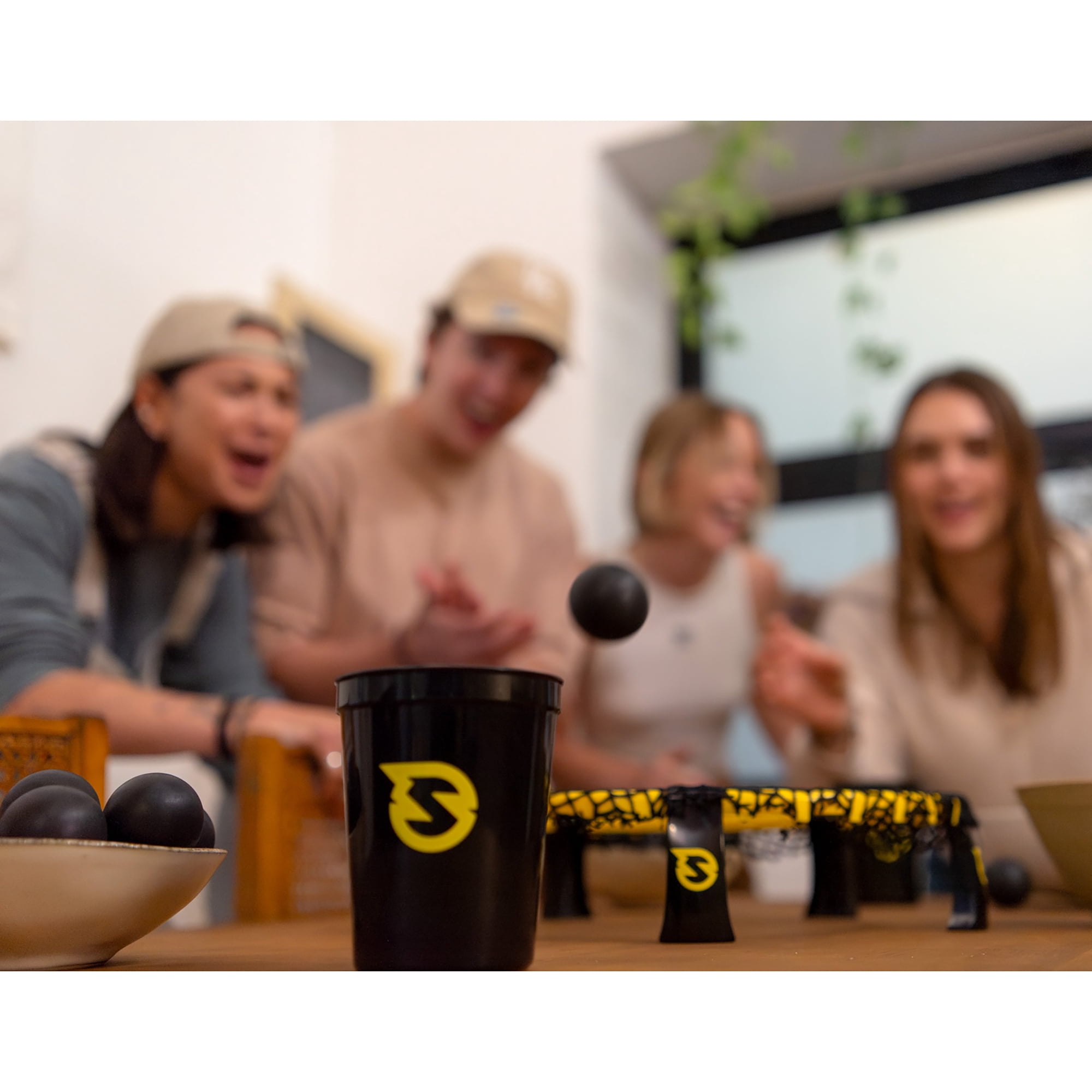 Spikeball: Spikepong Mini Game - Tabletop Indoor Party Game, Bounce Balls On The Net To Land In The Cups, Head-To-Head Competitive Family-Friends Play