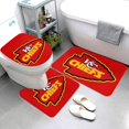 thumbnail image 2 of Juego de 3 alfombrillas de baño KC_Chiefss de franela, superabsorbentes, para inodoro y suave felpa, antideslizantes, para bañera, 31,5 x 20 pulgadas, 2 of 7