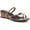 Brown, variant on ALFANI Womens White Metallic Accent Strappy Comfort Eadyn Square Toe Wedge Slip On Sandals 9.5 M