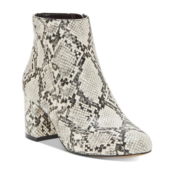 INC Womens Floriann Faux Leather Snake Print Booties