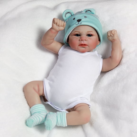 Realistic Reborn Dolls Vinyl Silicone Handmade Real Newborn Baby Boy Doll Gift
