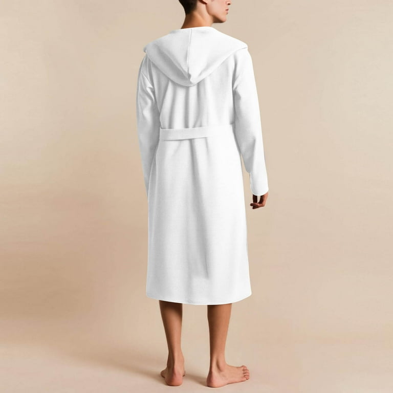 YUHGODO Couple Matching Hooded Robes with Pockets Unisex Men Women Spa Travel Bathrobe Wedding Anniversary Engagement Gifts, Adult Unisex, Size: