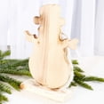 thumbnail image 5 of 2pc Wooden Fur-Accented Snowmen Figures - for Christmas Decor - Factory Direct Craft, 5 of 6