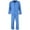Bleu Moyen, variante sur Hanes Ensemble de Pyjama en Popeline à Manches Longues (Grande Taille pour Hommes)