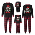 thumbnail image 3 of Conjunto de pijama familiar navideño 2024, pijama con parte superior estampada bonita y pantalones a cuadros, ropa de dormir festiva a juego para toda la familia, 3 of 5