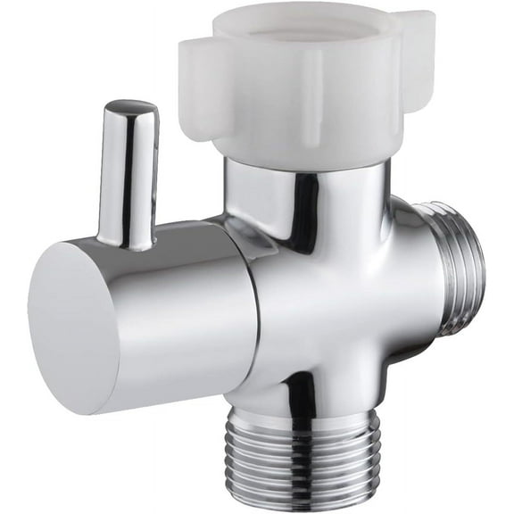 JINGYANG Brass Bidet T Adapter with Shut off Valve,Metal T Valve for Bidet 7/8” X 7/8” X 1/2”or 3/8”,Tee Connector Bidet Attachment for Toilet