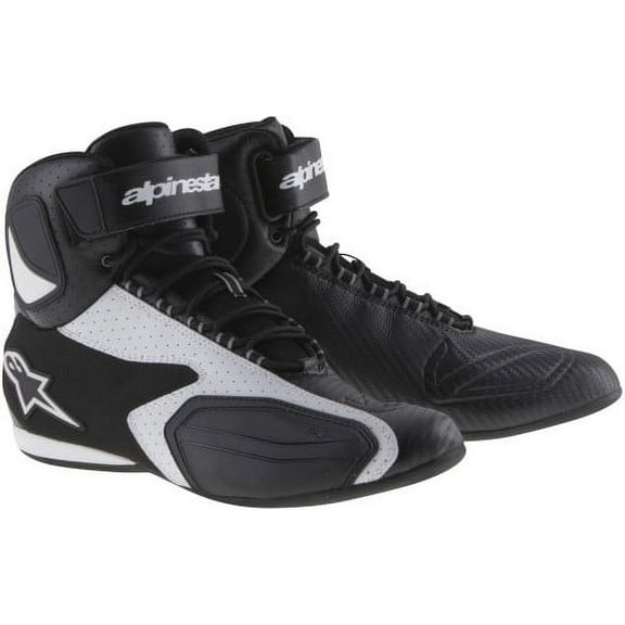 Alpinestars Men's Size 12 Black/White Faster Vented Shoe Black | White