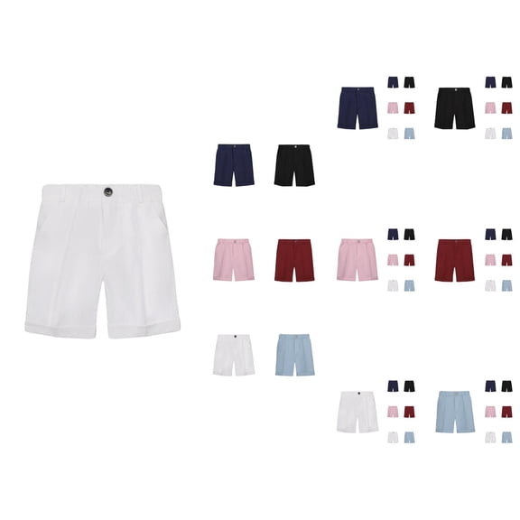 Boys Pants Boys Shorts Toddler Casual Pleated Rolled Suit Pants Breathable Solid for Outdoor Wear