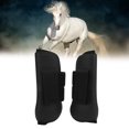 thumbnail image 4 of Horse Boot, Easy To Stick Cushioning Soft PU Shell Horse Tendon Boots Set with Hook Loop for Horses Black Front Legs, 4 of 7