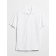 thumbnail image 4 of Polo Shirt GAP de piqué elástico para hombre, talla pequeña, color blanco, 4 of 4