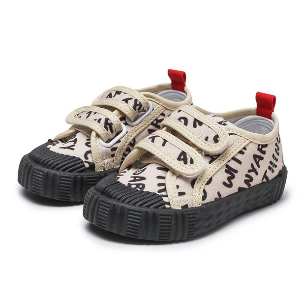Zapatos coreanos INS blancos para niños, zapatos Canva para primavera y otoño, zapatos de fondo blando para interiores para mujeres y niñas