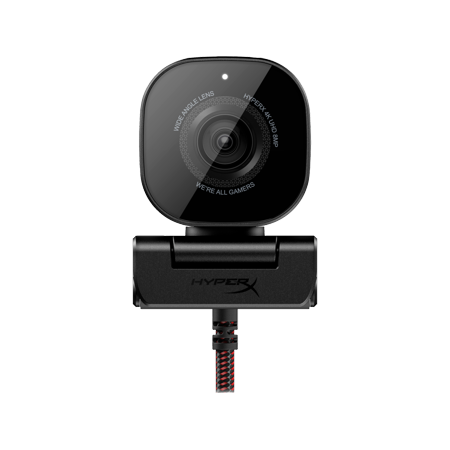 HyperX Vision S – Webcam, 4K Video Recording @ 30fps, 90° Field-of-View, Responsive Autofocus, Hyperflex Cable, Aluminum Body, Plug and Play, Sony Starvis 8MP Sensor, 5G2P Lens, USB-C – Black