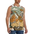 thumbnail image 2 of Balery Skeleton Cowboy And Guitar Camisetas sin mangas para hombre, absorbe la humedad y protege contra el mal olor.-XX-Large, 2 of 7