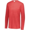 thumbnail image 2 of Augusta Sportswear XL Tri-Blend Long Sleeve Crew Red Heather 3075, 2 of 2