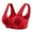 Red, variant on Bras for Older Women Middle Elderly Vests Thin Front Buckle Lace Style Summer Breathable Light Yellow 36