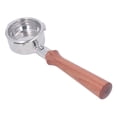 thumbnail image 1 of 58mm Bottomless Portafilter Solid Wood Handle Stainless Steel Basket Detachable 3 Ear Coffee Portafilter Barsetto, 1 of 7
