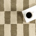 thumbnail image 5 of Rugs USA Kia Checkerboard Wool Area Rug, 9' 6" x 13' 6", Kia Olive, 5 of 8