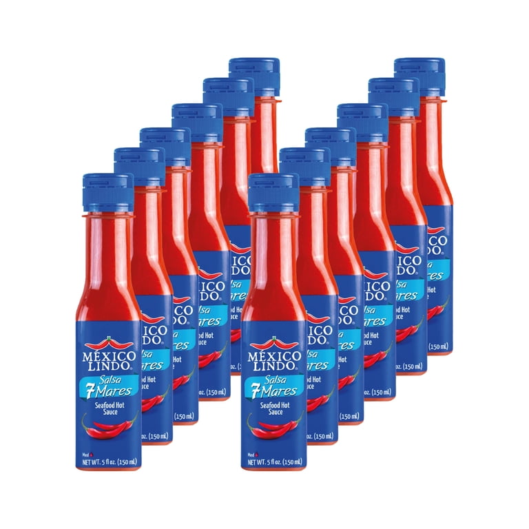 Castillo 7 Mares Seafood Hot Sauce - 5 Oz Bottles, Pack Of 24, Mexican Seafood Sauce