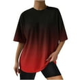thumbnail image 1 of Blusa de manga corta con estampado de cuello redondo informal para mujer a la moda, Tops de verano OAVQHLG3B Store lin121212, 1 of 4