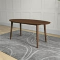 thumbnail image 3 of Pemberly Row Mid-Century 67" Rectangular Solid Wood Dining Table in Brown, 3 of 7