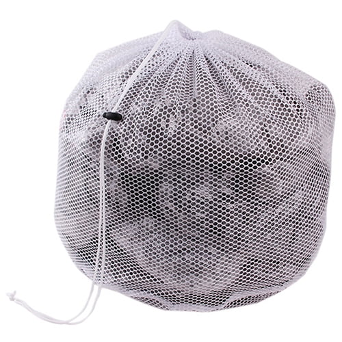 10 Pieces Mesh Bags Drawstring Laundry Bags Large Nylon Mesh Bags