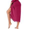 thumbnail image 4 of Sarong Cover Up Womens Beach Cover Up Bikini Bathing Suit Swimsuit Swimwear Coverup Sarong Pareo Wraps for Women Hot Pink One Size, 4 of 5