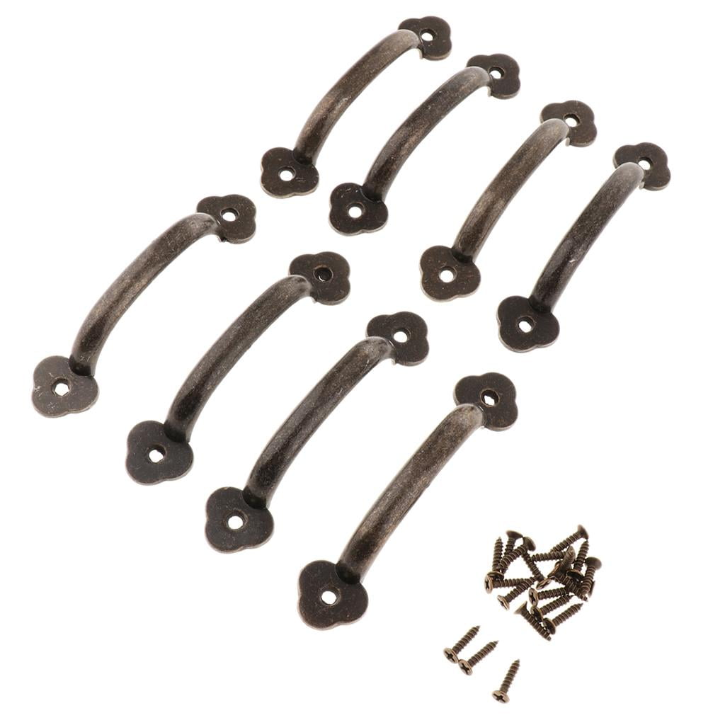 Tongina 6x8Pcs Antique Alloy Door Cabinet Knob Wardrobe Drawer Pull Handle Set Copper 6 Pcs