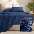 thumbnail image 5 of Bare Home 22" Extra Deep Pocket Sheet Set - Premium 1800 Collection - Ultra-Soft - California King, Dark Blue, 5 of 9