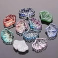 thumbnail image 2 of U8MO 10pcs 20x15mm Leaf Crystal Glass Charms Loose Pendants Beads Jewelry Findings-14# Jade Lt Green, 2 of 9