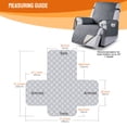 thumbnail image 5 of KINCAM Waterproof Recliner Chair Covers, Non-Slip Recliner Protector with Side Storage Pocket Washable Furniture Cover, Dark Gray 30", 5 of 9