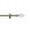 Crystal Acorn, variant on Crystal Square Decorative Telescopic Metal Curtain Rod with Modern Crystal & Metal Finials - Adjustable Size: 66" to 120"