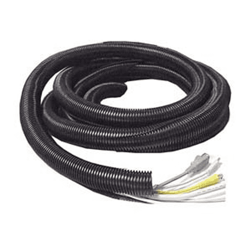 GlobalTone Split loom flexible tube cable organizer 3/4in 19mm black 10ft
