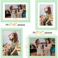 thumbnail image 3 of Vittanly 5x7 Picture Frame, Display Pictures 4x6 with Mat or 5x7 without Mat, Premium Material with Shatter Resistant Plexiglass, Photo Frame for Wall or Table Top Display, Light Green, 1 Pack, 3 of 6