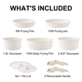 thumbnail image 4 of Refurbished Caannasweis 9535-6PCS-Beige 13 Pieces Stackable Nonstick Cookware Sets Removable Handle Induction Pots & Pans, 4 of 4